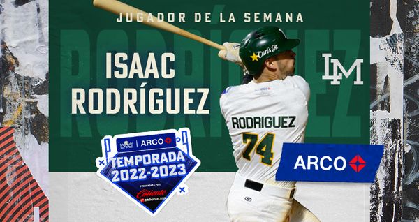 ISAAC RODRÍGUEZ JUGADOR DE LA SEMANA 9 EN LA LIGA ARCO