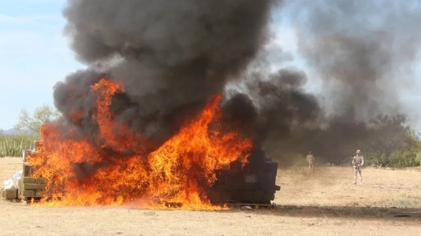 Incinera FGR en Sonora cuatro toneladas y media de diversos narcóticos