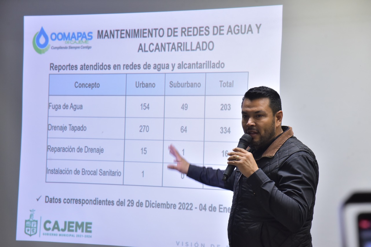 PRESENTA OOMAPASC INFORME DE TRABAJOS REALIZADOS DURANTE LA PRIMER SEMANA DEL 2023.