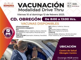 VACUNACIÓN ‘DRIVE THRUE’ EN OBREGÓN