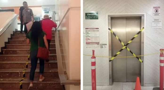 Elevador de la Unidad Médica Familiar número1, enciende los focos rojos en Cajeme