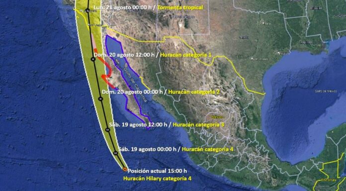 Huracán ‘Hilary’ podría dejar lluvias de hasta 150 milímetros en Sonora