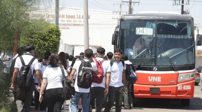 Van por transporte gratis a estudiantes de Sonora en 2024