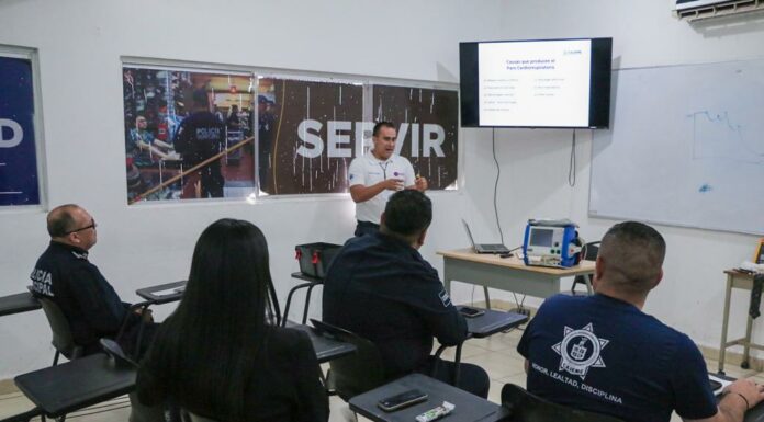 SE CAPACITA ACADEMIA DE POLICÍA MUNICIPAL CON CURSO DE PRIMEROS AUXILIOS