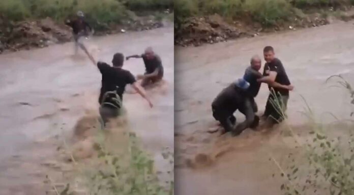 Jóvenes salvan a adulto mayor de ser arrastrado en un arroyo de Álamos, Sonora