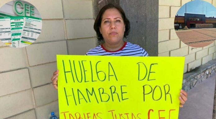 Marisela Barboza cumple un mes en huelga de hambre por tarifas de CFE