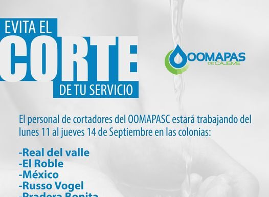 OOMAPASC VA A LAS COLONIAS, PARA REGULARIZAR PAGOS