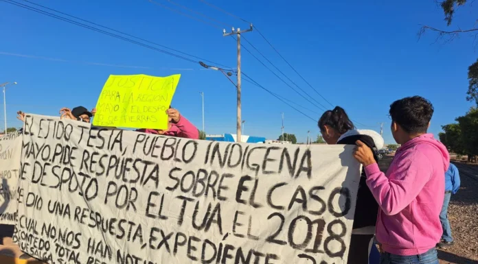 Piden Mayos apoyo a AMLO para recuperar tierras en ejido de Tesia