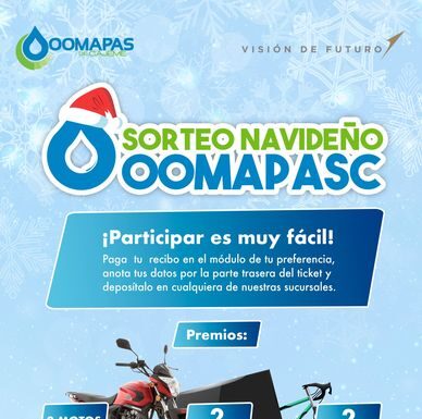 FABULOSOS PREMIOS PARA USUARIOS CUMPLIDOS DEL OOMAPAS DE CAJEME EN EL SORTEO DE NAVIDAD