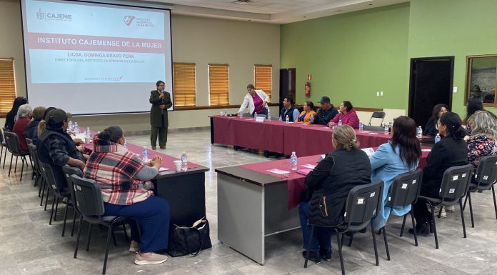 INSTITUTO CAJEMENSE DE LA MUJER (ICM) IMPARTE PLÁTICA INFORMATIVA A COMISARIOS Y DELEGADOS