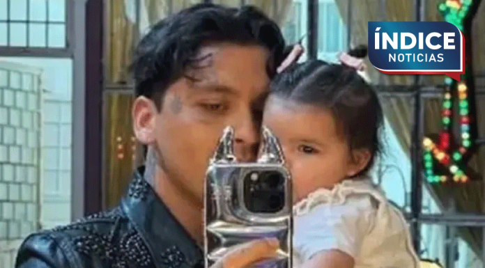 Christian Nodal se reencuentra con su hija Inti en Ciudad de México