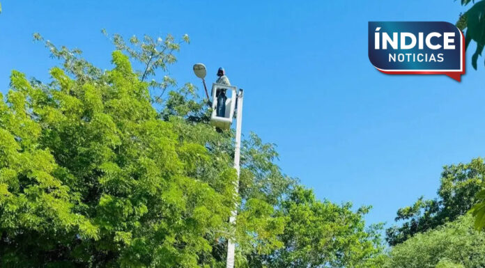 Mejoran el alumbrado público en Pueblo Yaqui