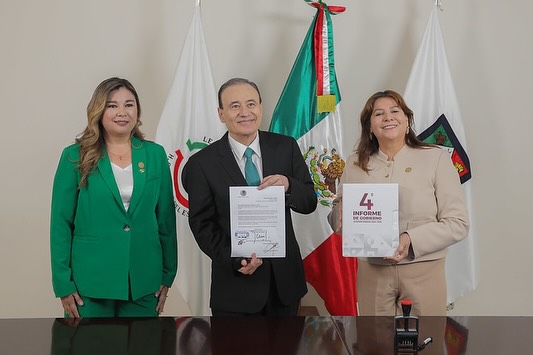 El Congreso de Sonora recibió este sábado el Cuarto Informe de Gobierno del gobernador Alfonso Durazo
