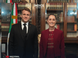 Claudia Sheinbaum recibe a Emmanuel Macron en Palacio Nacional