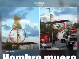 Subió a un poste de luz al huir de la policía, termina electrocutado