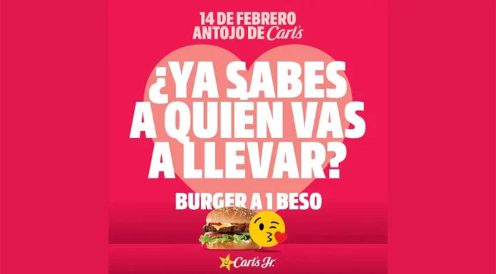 Carl’s Jr. regalará hamburguesas por un beso este 14 de febrero