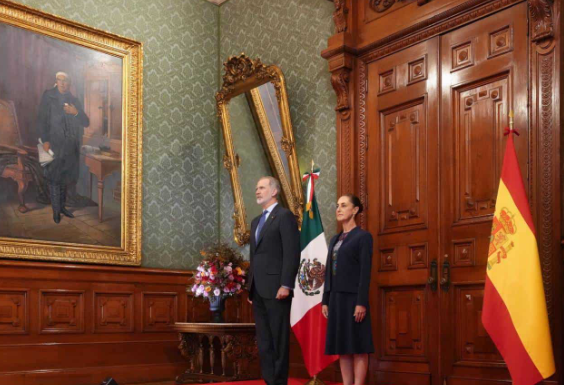 SHEINBAUM Y EL REY DE ESPAÑA SE REÚNEN EN PALACIO NACIONAL