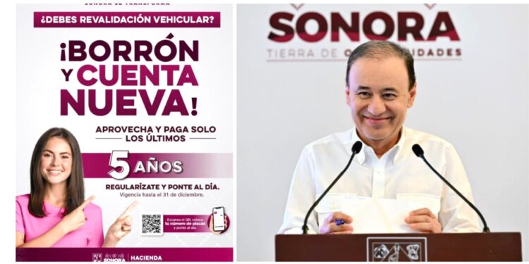 Con “Borrón y Cuenta Nueva”, Gobernador Durazo condona adeudos vehiculares de más de cinco años