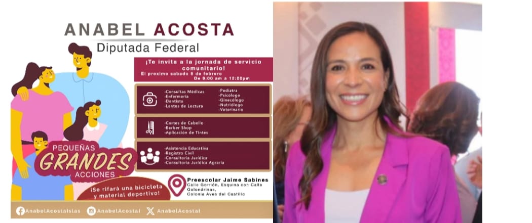ACERCARÁ SERVICIOS ANABEL ACOSTA A TRAVÉS DE JORNADA COMUNITARIA