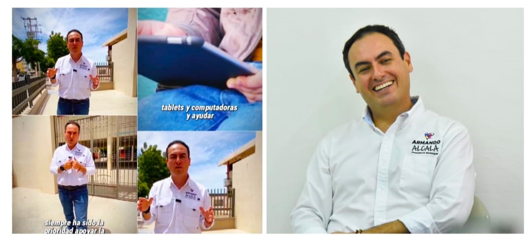 Apoyará Armando Alcalá a estudiantes de Cajeme con tablets, computadoras y lentes