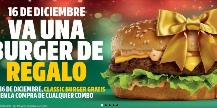 ASÍ REGALARÁ HAMBURGUESAS CARL’S JR ESTE 16 DE DICIEMBRE