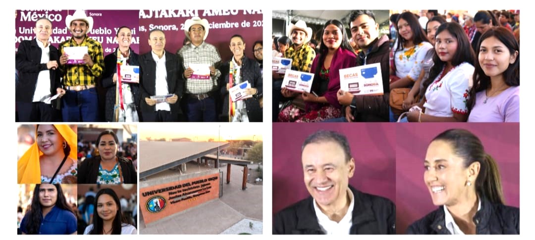 Gobernador Durazo y Presidenta Sheinbaum respaldan a alumnos Yaquis con más de 300 becas universitarias