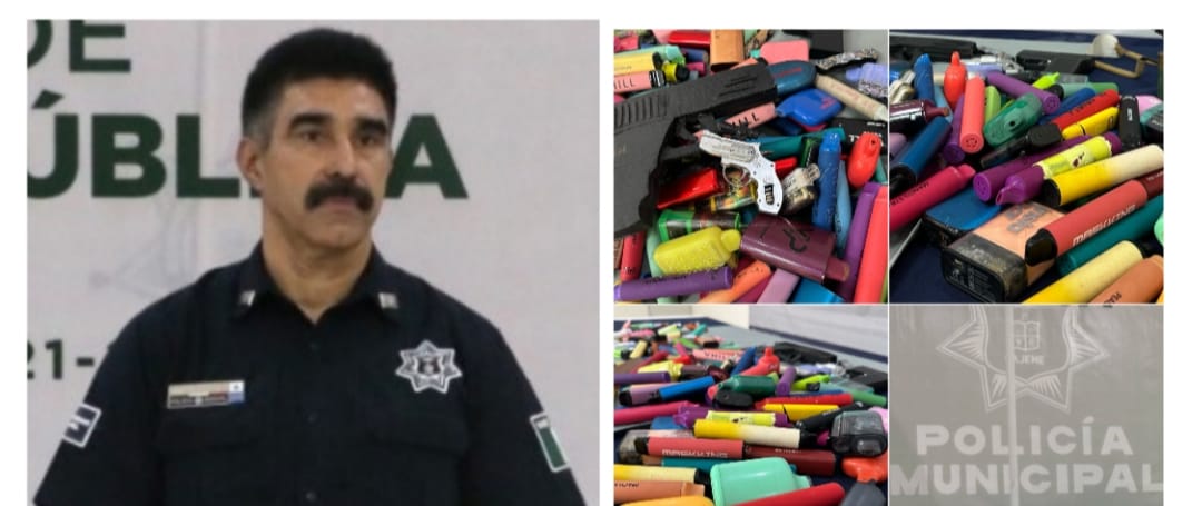 RECOLECTA SSPM VAPEADORES Y JUGUETES BÉLICOS EN PLANTELES EDUCATIVOS DE CAJEME