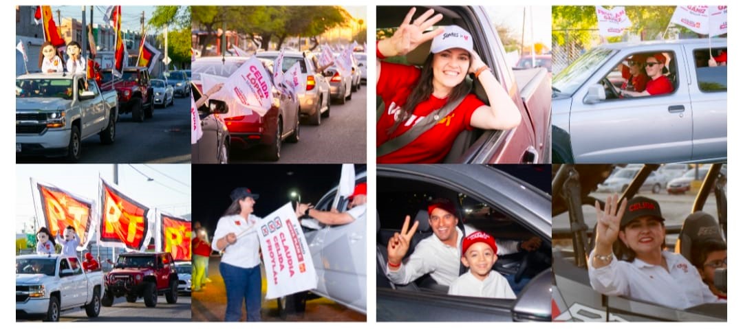 Alegres y con gran respaldo ciudadano Celida y Froylán cierran su campaña al Senado en Hermosillo