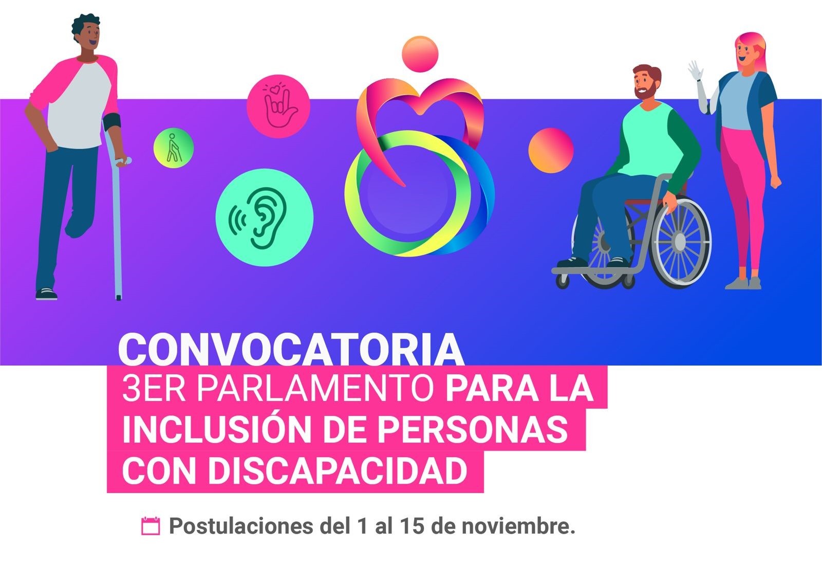 Cierra este sábado la convocatoria para participar en el Tercer Parlamento para la Inclusión de Personas con Discapacidad