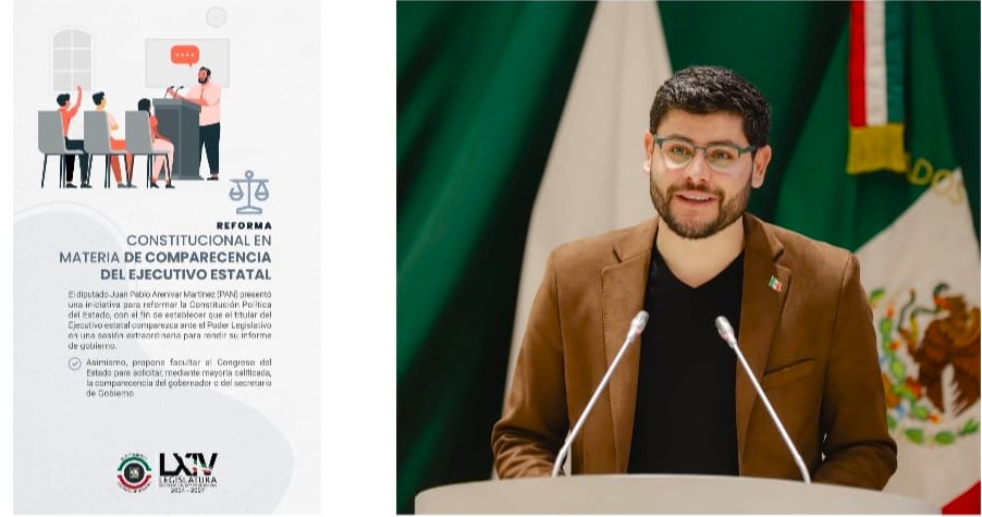 Diputado Juan Pablo Arenivar presenta iniciativa para la comparecencia del gobernador ante el congreso