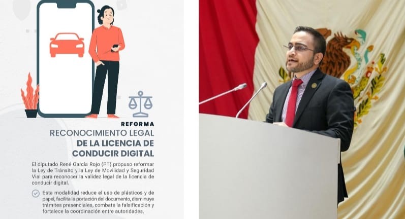Busca diputado René García Rojo reconocer validez legal de licencias de conducir digitales
