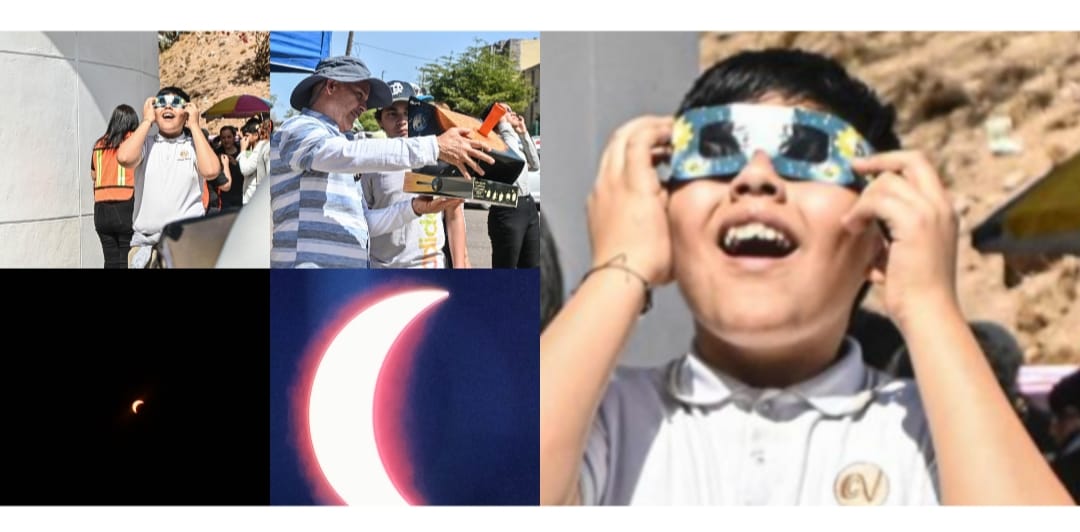 SE REÚNEN CIENTOS DE CAJEMENSES PARA OBSERVAR ECLIPSE SOLAR EN PLANETARIO DE CAJEME