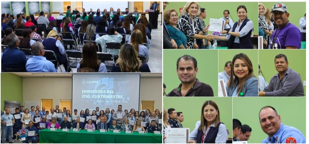 RECONOCEN POR SU DESEMPEÑO A 52 EMPLEADAS Y EMPLEADOS DEL SEGUNDO CUATRIMESTRE 2025