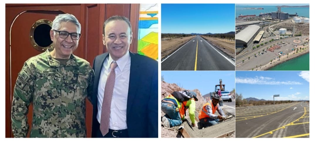 Gobernador Durazo y SEMAR refuerzan acciones para desarrollo de infraestructura en Sonora