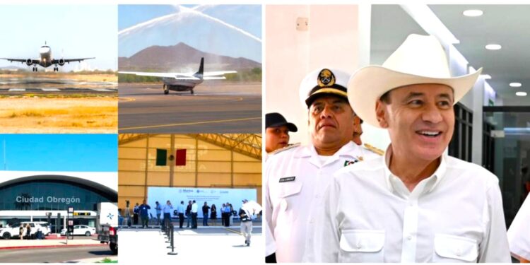 Más pasajeros en aeropuertos: Obregón aumenta 20%; Hermosillo alcanza 2.2 millones con Gobernador Durazo