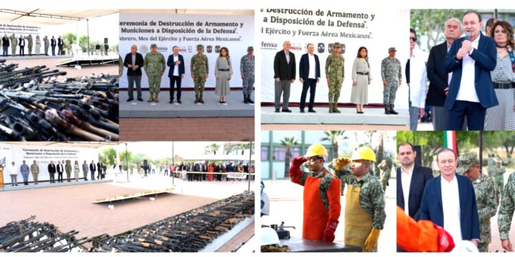 Alfonso Durazo retira de las calles más de 900 armas y refuerza la seguridad en Sonora