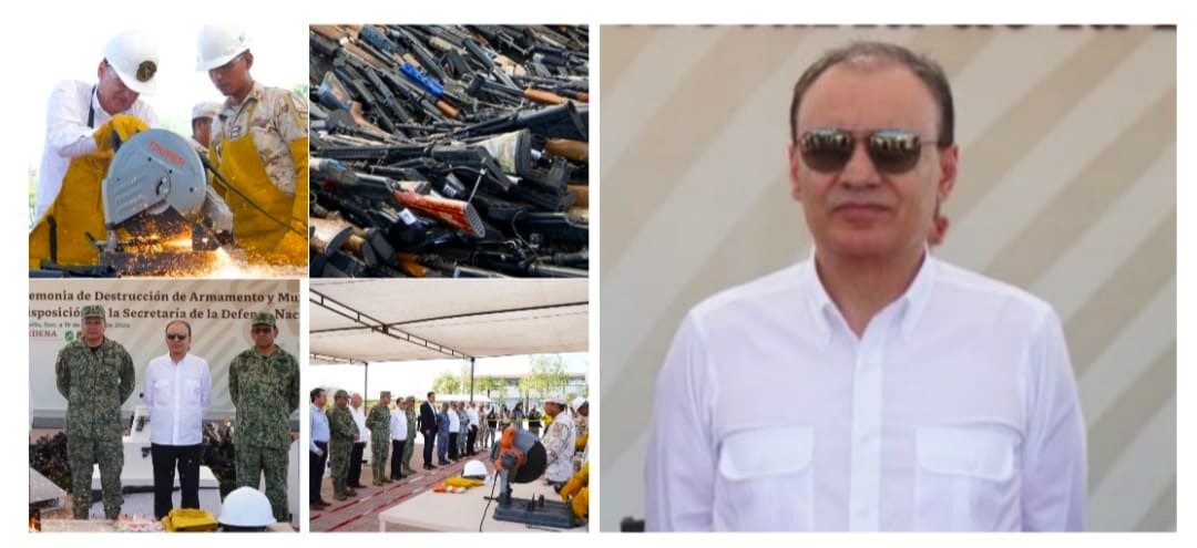Encabeza Gobernador Durazo acciones de combate a la delincuencia con destrucción de armamento