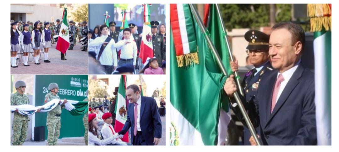 Encabeza Gobernador Durazo evento conmemorativo por el Día de la Bandera