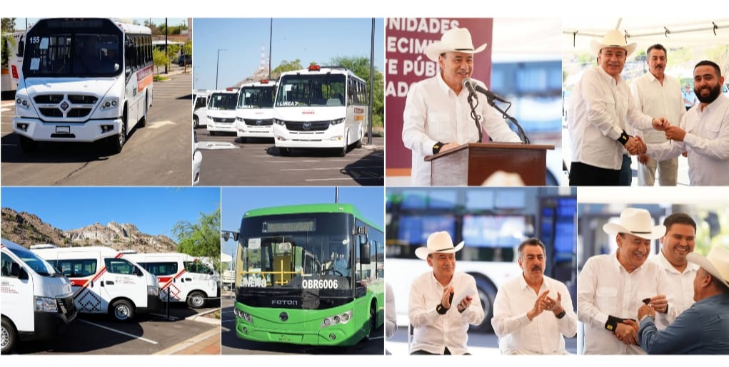 Gobernador Durazo moderniza sistema de transporte en Sonora con entrega histórica de 63 nuevas unidades