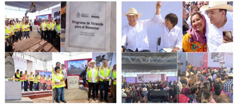 Inicia en Sonora construcción de 33,800 casas del Programa Nacional de Vivienda; Gobernador Durazo coloca primera piedra