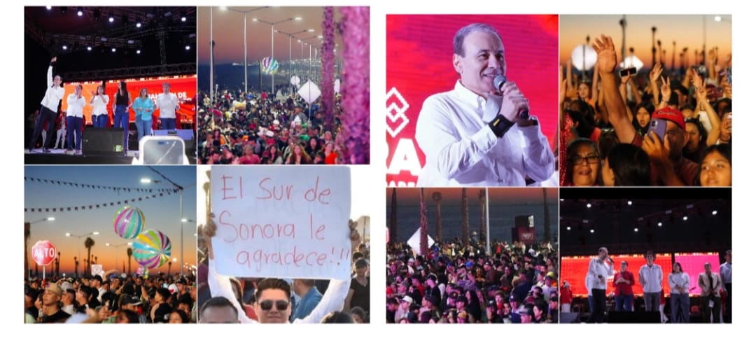 Celebra Gobernador Durazo exitosa inauguración del Malecón de Huatabampito ante 10 mil asistentes y saldo blanco