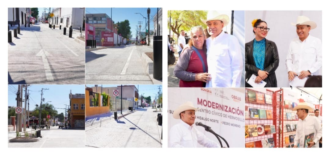 Gobernador Durazo rescata centro cívico de Hermosillo con modernización de calles