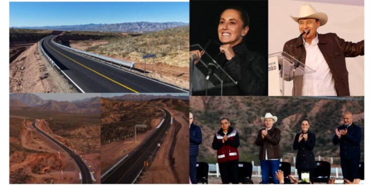 Sheinbaum y Durazo saldan deuda histórica; entregan carretera Bavispe-Nuevo Casas Grandes en beneficio de miles de sonorenses