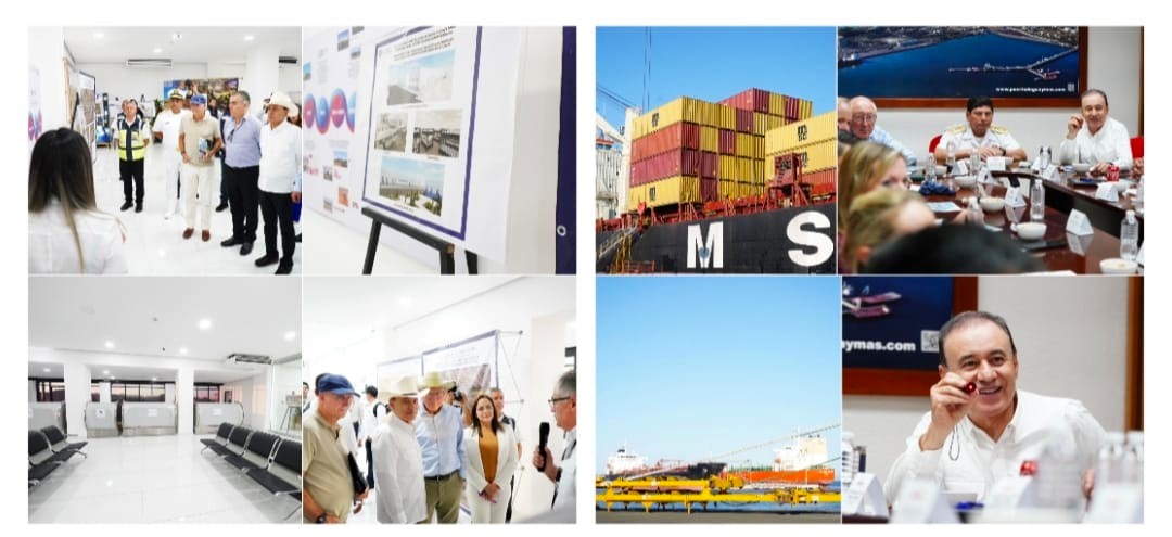 Con modernización del Puerto de Guaymas Gobernador Durazo afianza relación comercial Sonora-Estados Unidos