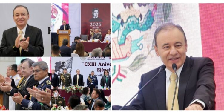 Reconoce Gobernador Durazo lealtad y compromiso del Ejército México al encabezar 113 Aniversario