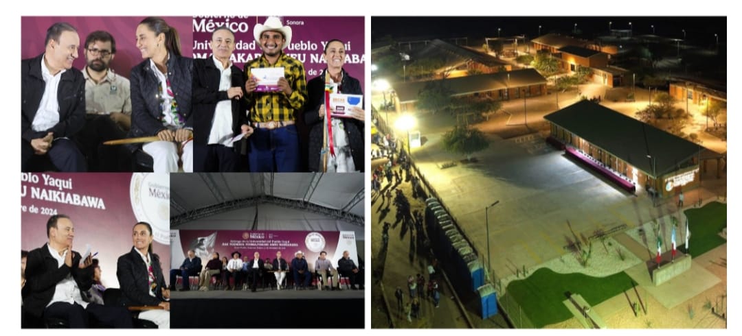 Gobernador Durazo y Presidenta Sheinbaum inauguran Universidad del Pueblo Yaqui y becan a todos sus alumnos