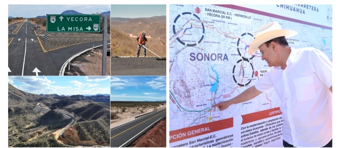 Consolida Gobernador Durazo conectividad turística y económica con modernización de carretera Guaymas-Chihuahua