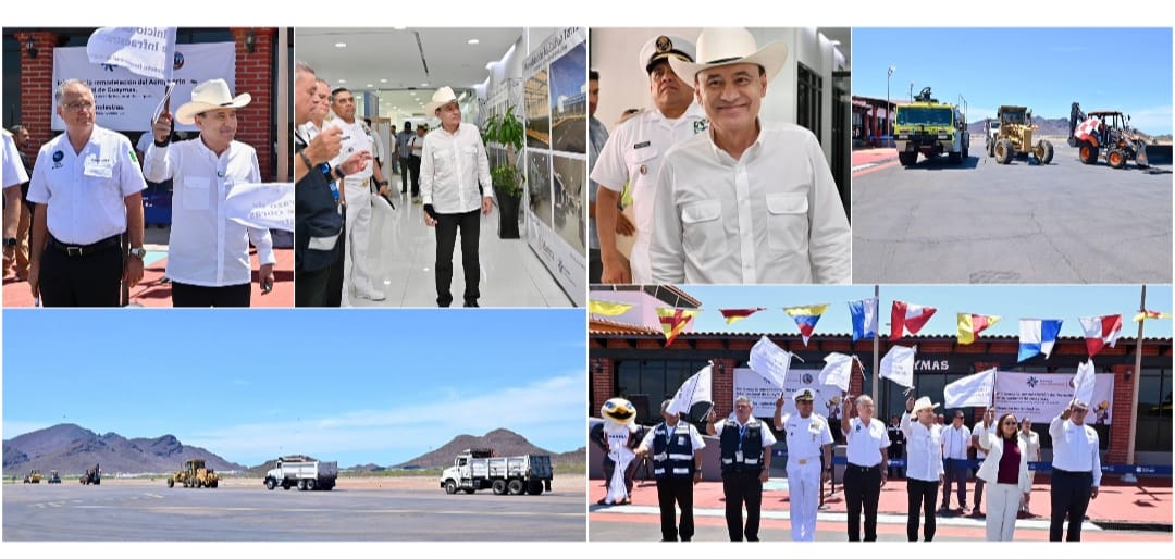 Arranca Gobernador Durazo modernización de Aeropuerto de Guaymas para potenciar inversión, turismo y comercio