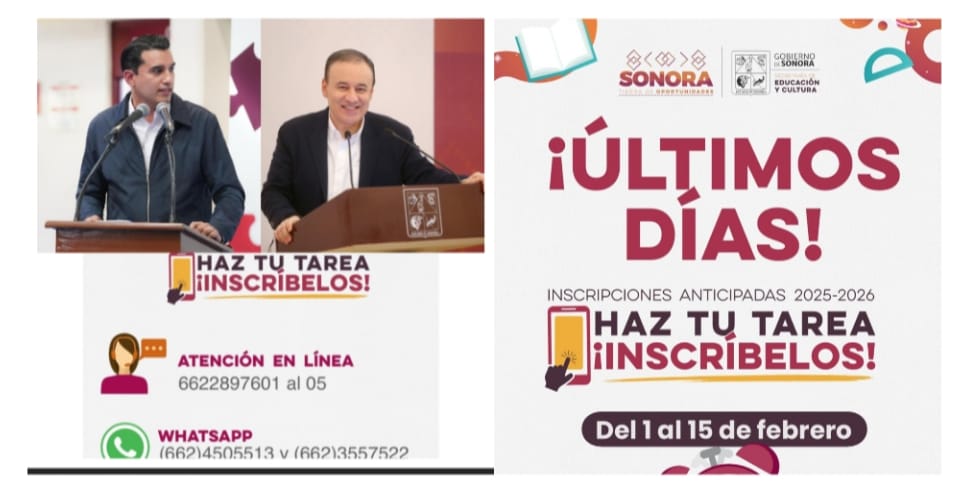 Exhorta Gobernador Durazo a completar el registro de Inscripciones Anticipadas: Froylán Gámez