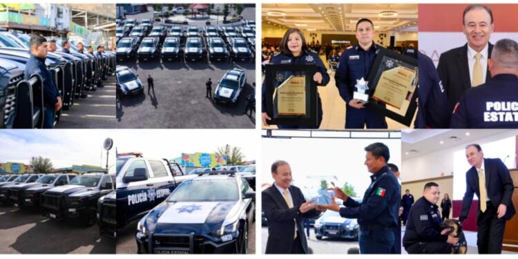 Gobernador Durazo duplica estado de fuerza con más patrullas y reconoce a policías en su día